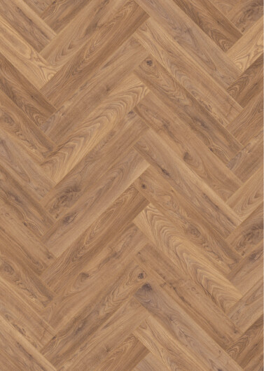 LOGOCLIC<sup>®</sup> Moisture resistant laminate flooring herringbone: Decor K450h Oberon Oak