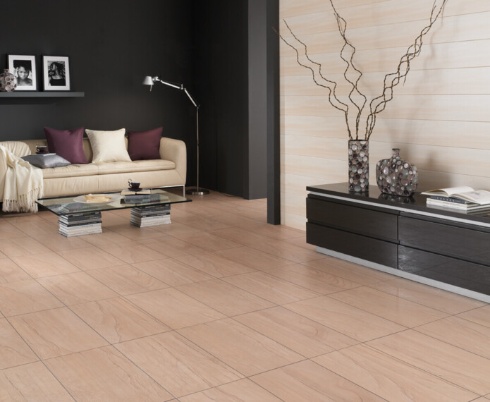Decken- & Wandpaneele Decoration von LOGOCLIC<sup>®</sup> für das Wohnzimmer mit hellem Design, wärme- und schallisolierender sowie pflegeleichter Oberfläche