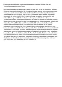 Text über hochwertiges Flüsterlaminat von LOGOCLIC<sup>®</sup>, das effiziente Geh- und Trittschalldämmung bietet. Enthält Informationen zur Raumakustik und Garantie.