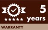 5 years warranty