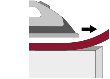 Bügeleisenkantentechnik für Laminatboden.