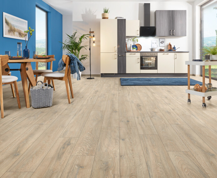 LOGOCLIC<sup>®</sup> Moisture resistant laminate flooring aquaprotect smart silent