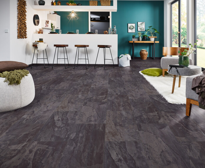 Laminat Elementor Pro von LOGOCLIC<sup>®</sup> für die Küche und das Esszimmer mit staub- und schmutzabweisender Oberfläche