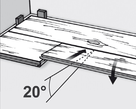 An infographic regarding the right angle when laying panels