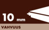 Vahvuus 10mm