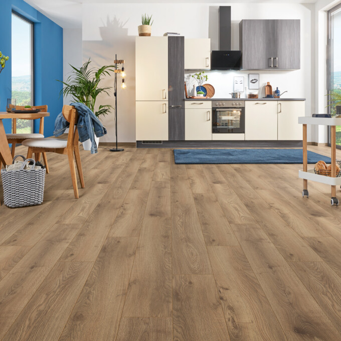 LOGOCLIC<sup>®</sup> Moisture resistant laminate flooring aquaprotect smart silent: Decor K285 Ringa Oak