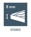 Stärke 8mm
