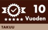 10 vuoden takuu
