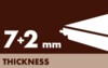 Thickness 7+2mm
