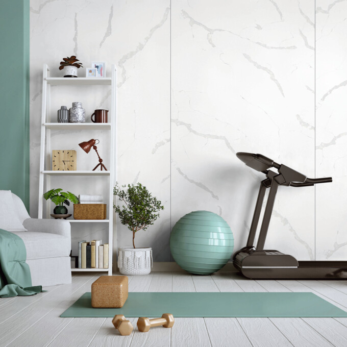 LOGOCLIC<sup>®</sup> Decken- und Wandpaneele Designwall: Dekor R202 Statuario Bianco