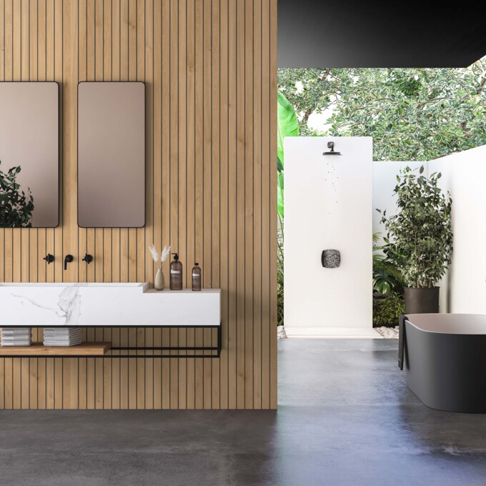 LOGOCLIC<sup>®</sup> Decken- und Wandpaneele Designwall: Dekor R137 Lightwood