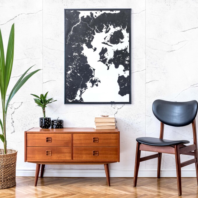 LOGOCLIC<sup>®</sup> Decken- und Wandpaneele Designwall: Dekor R135 Carrara